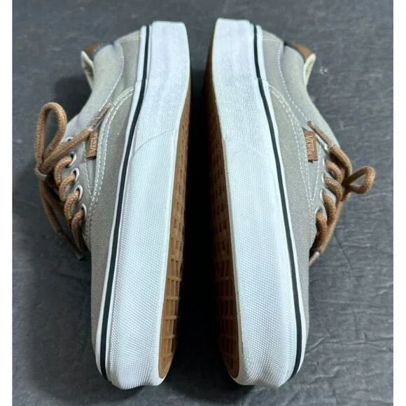 Vans Era Canvas and Leather Gray & Brown Skate Shoe Women's Size 8 - Picture 8 of 9